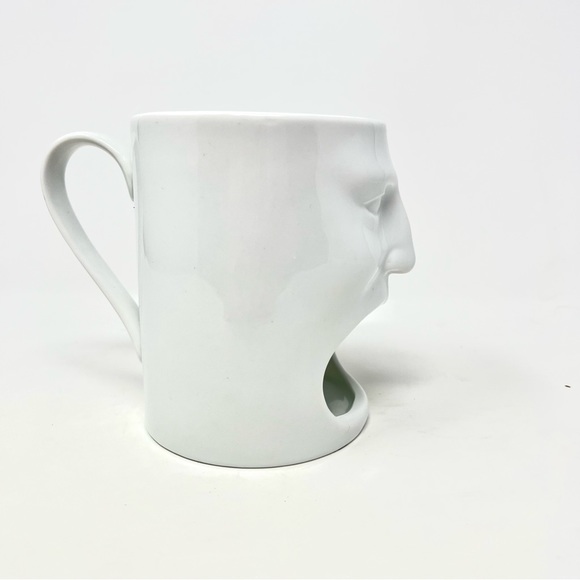 Cordon Bleu Cookies & Milk Mug with Face & Open Mouth, White Ceramic Or Planter - Picture 2 of 6